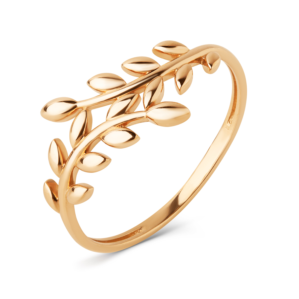 Кольцо Ветвь из красного золота 585