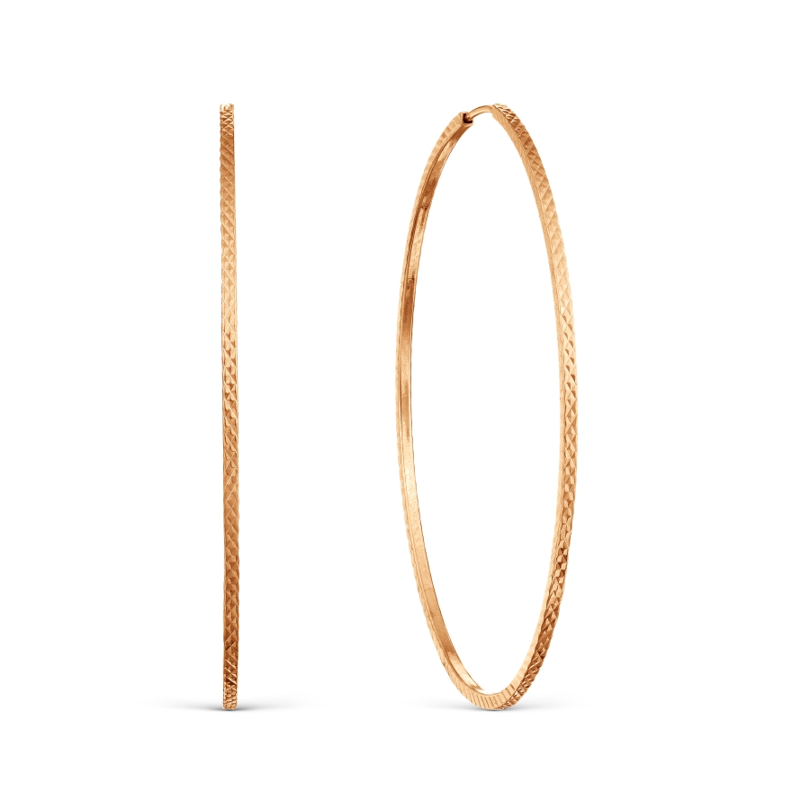Серьги-конго из красного золота 585 Т100629483