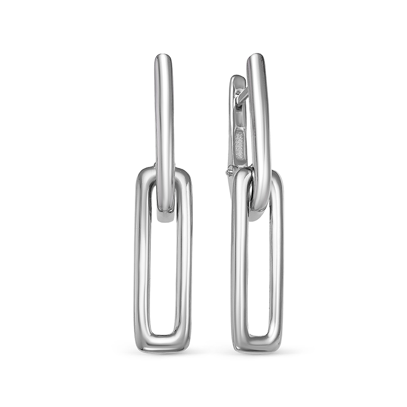 Серьги из серебра 925 с родированием с222485