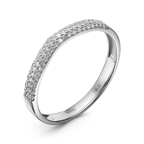 Кольцо Дорожка с бриллиантами из белого золота 585 с родированием 5-3647-103-1Б