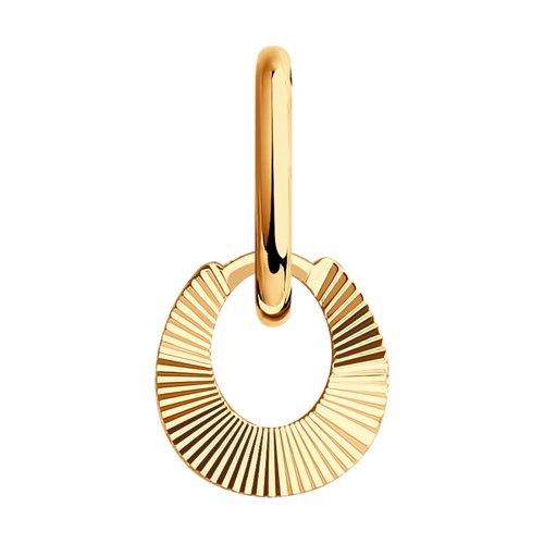 Подвеска с алмазной гранью из красного золота 375 31-130-01222-1