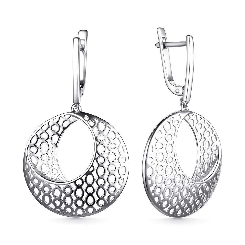 Серьги из серебра 925 с родированием С-4916-Р