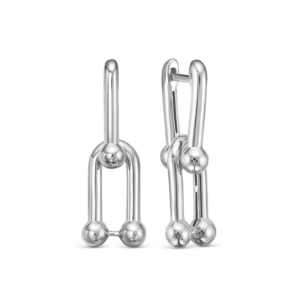 Серьги из серебра 925 с родированием с120192