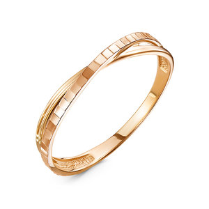 Кольцо с алмазной гранью из красного золота 585 2105388