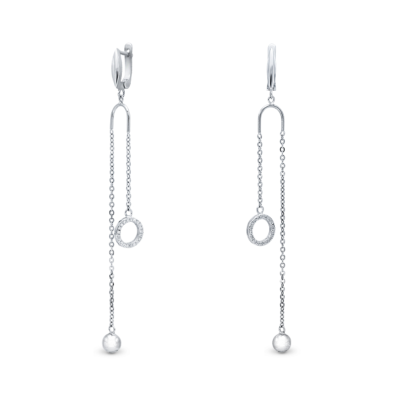 02FYE9585-113 Серьги Серебро925