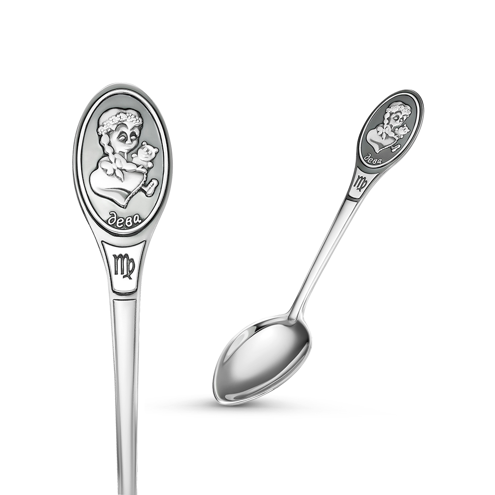 Ложка из серебра 925 с родированием