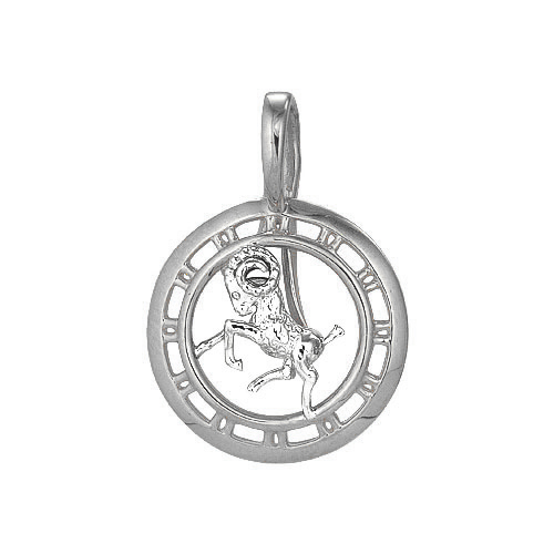Подвеска знак зодиака Козерог из серебра 925 с родированием