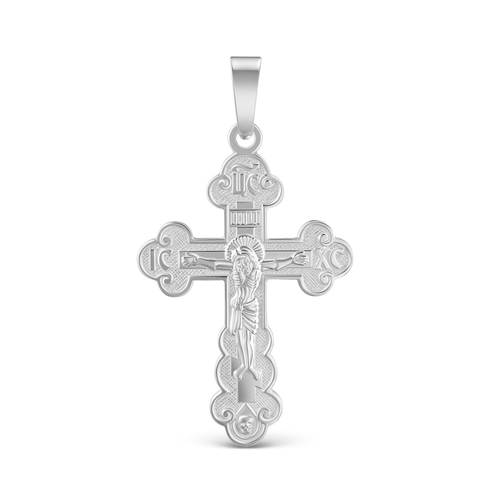 Крест из серебра 925 с родированием