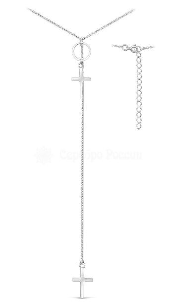 Колье из серебра 925 с родированием 55135р