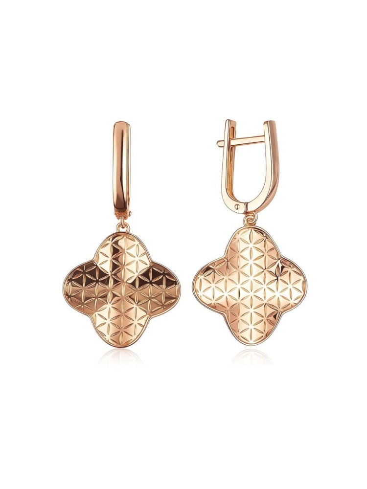 Серьги Клевер из красного золота 585 2199900п