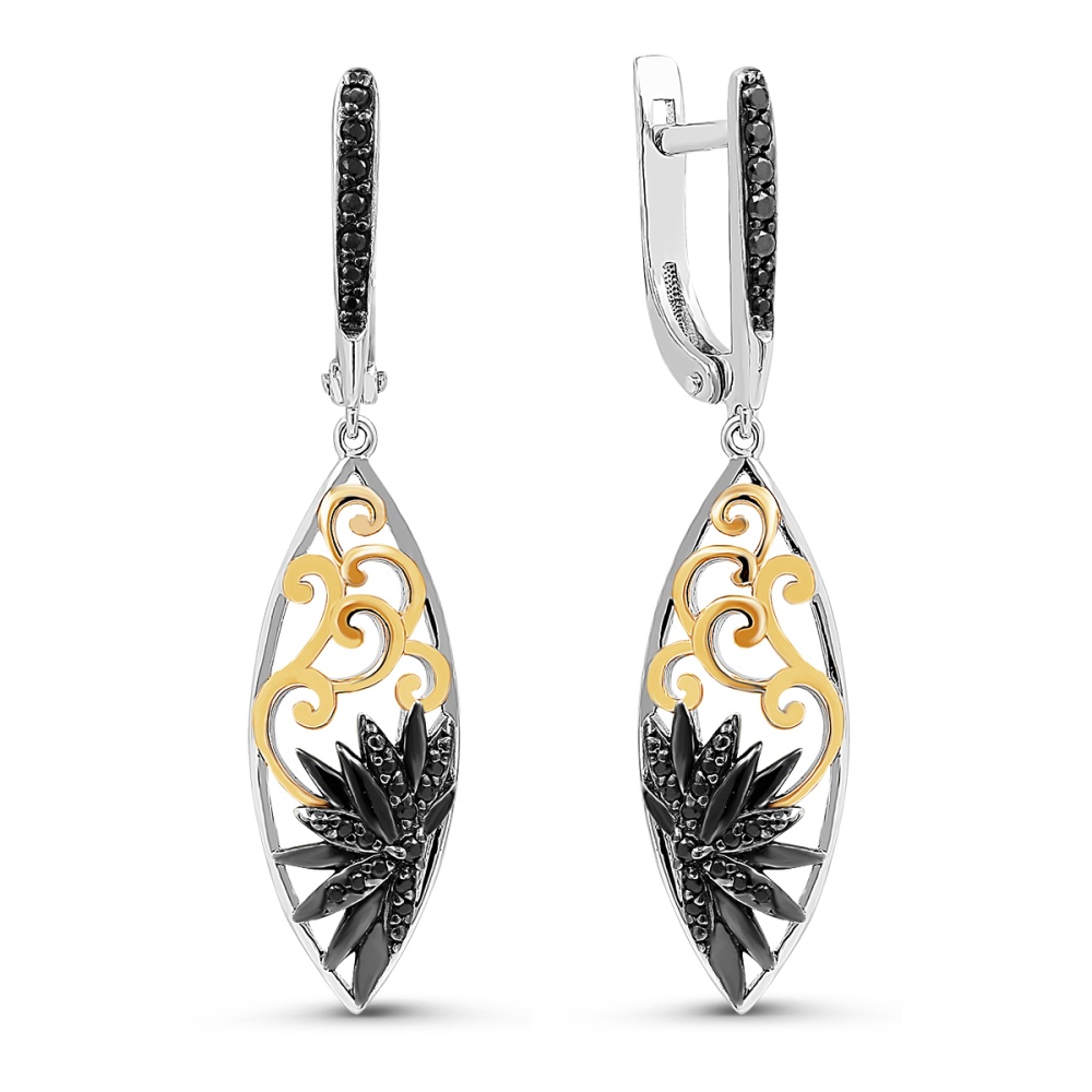 с-3520рз216 Серьги Серебро925