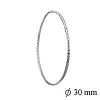 Серьги-конго из серебра 925 с родированием