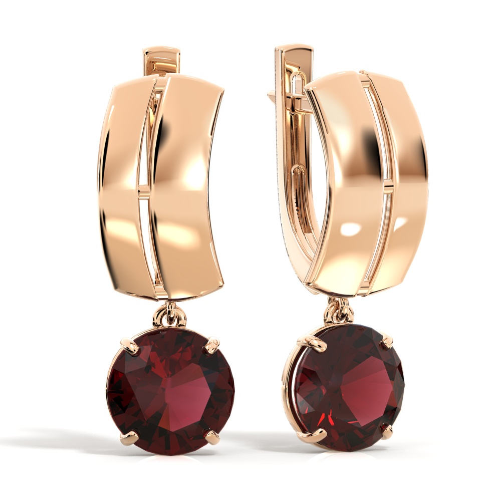Серьги с гранатами/топазами из красного золота 585 20463-1
