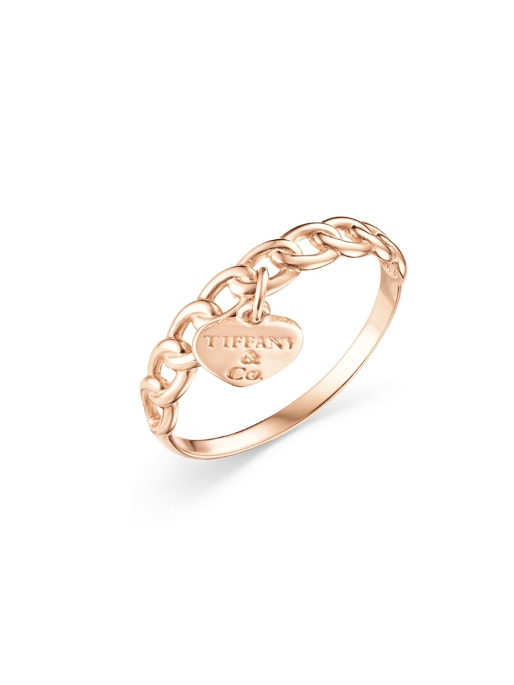 Кольцо Сердечко из красного золота 585