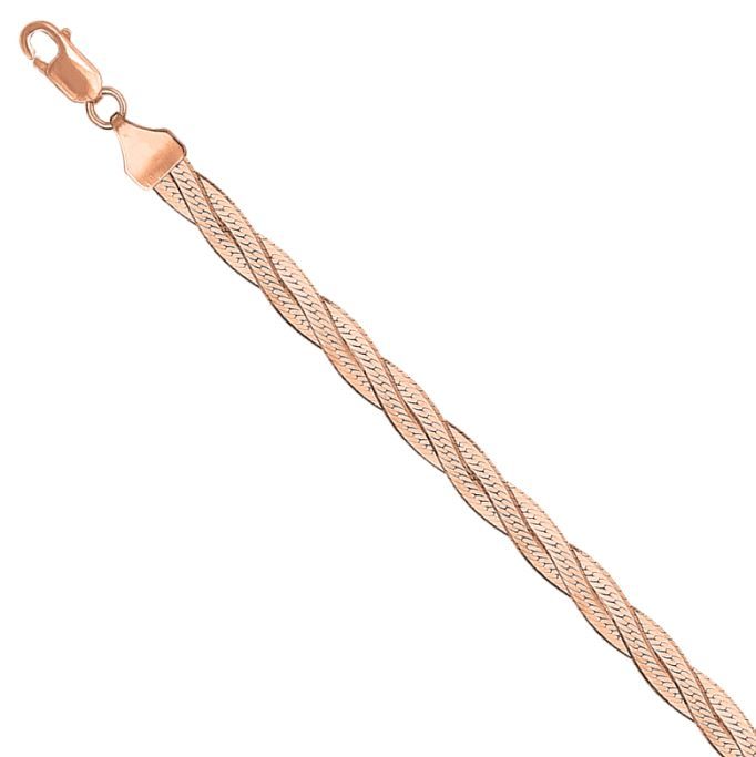 Браслет Косичка из красного золота 585 НБ 12-031-35