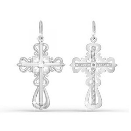 с080101 Крест Серебро925