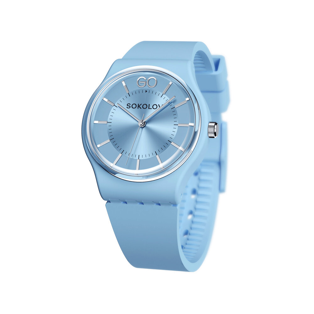 Часы женские из пластика с силиконовым ремешком 701.53.00.000.05.03.2