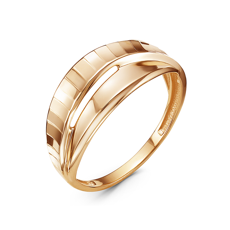 Кольцо без камней из красного золота 585