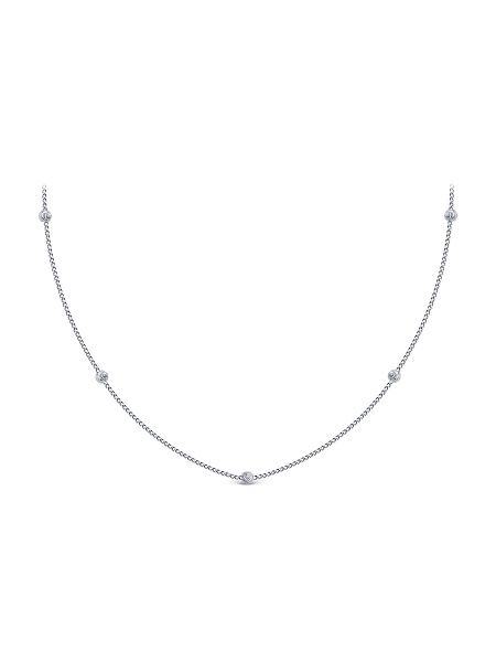 Колье из серебра 925 с родированием Кц-0004р