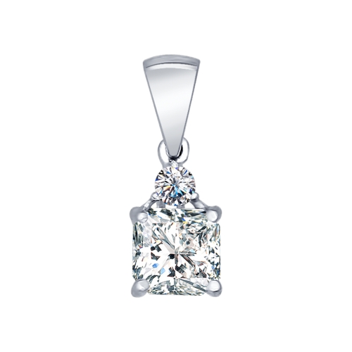 Подвеска с фианитами Swarovski из серебра 925 с родированием