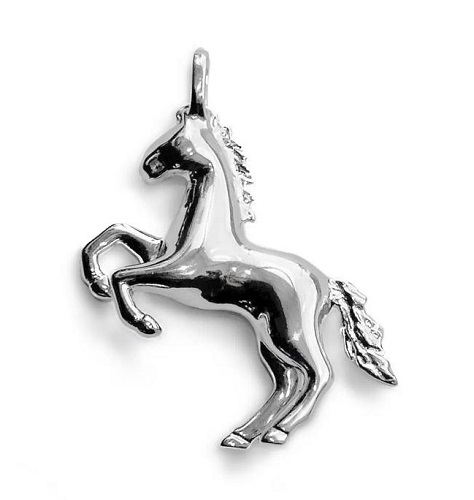 Подвеска Лошадь из серебра 925 с родированием 13000113879