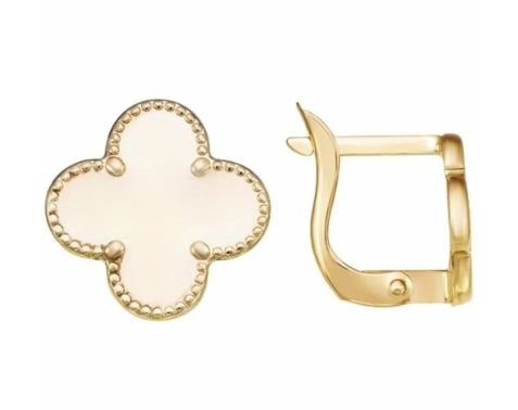 Серьги Клевер из красного золота 585 СВ 15-0