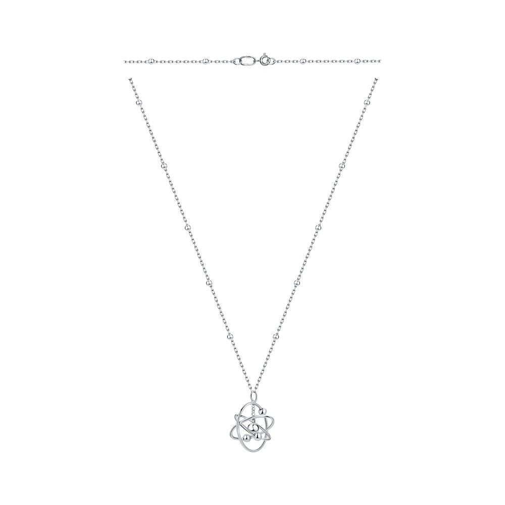 Колье сферы из серебра 925 с родированием 33-72-0000-23035