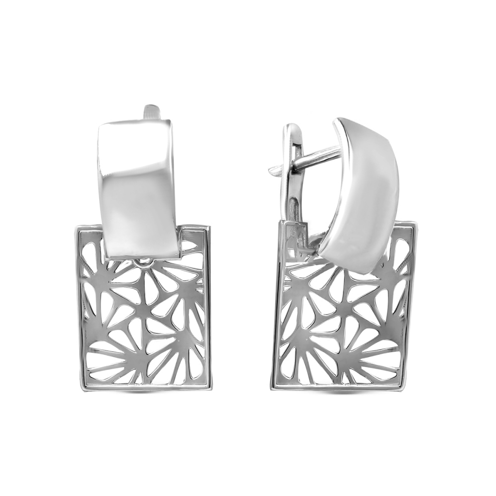 Серьги из серебра 925 с родированием с-3604-Р   