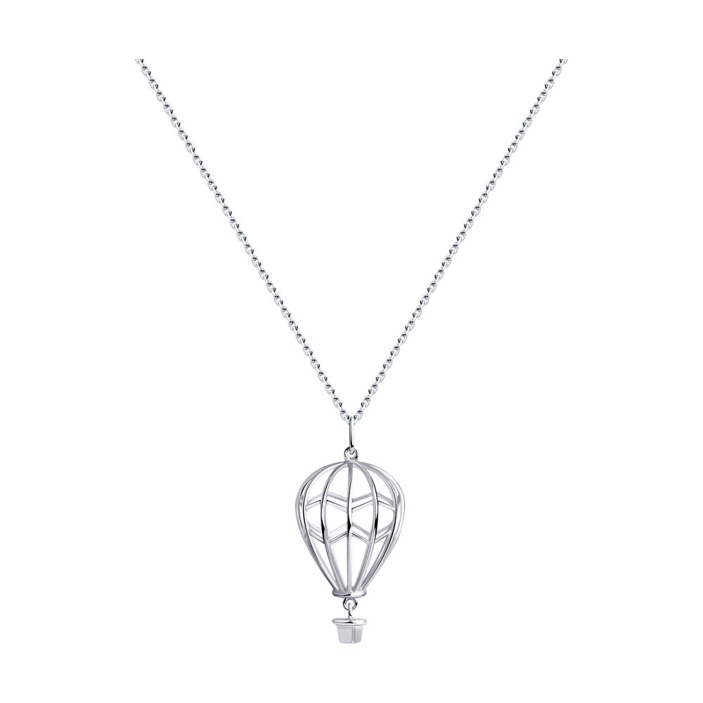 Колье из серебра 925 с родированием 94070382