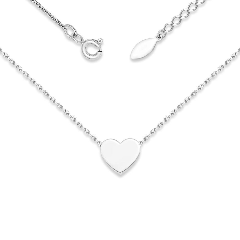 Колье Сердце из серебра 925 с родированием 16000113490