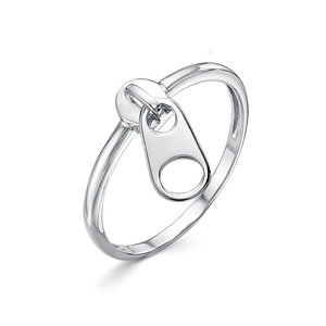 Кольцо Замок-молния из серебра 925 с родированием с2104484