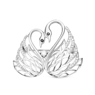 Бр-077р200 Брошь Серебро925