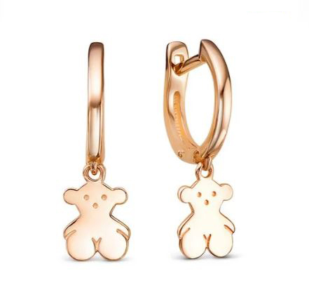 Серьги Мишки из красного золота 585 2204933