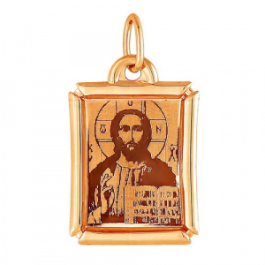 Икона нательная Божией Матери Казанской из красного золота 585