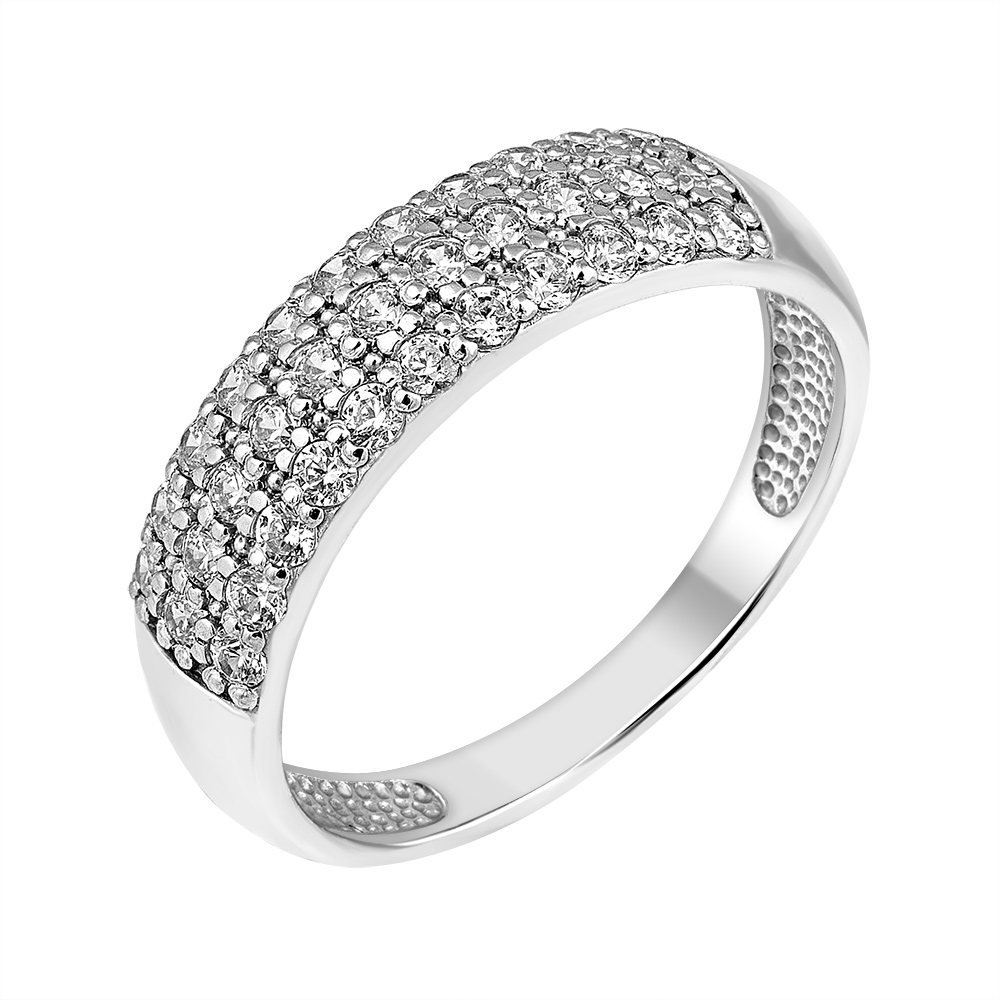 Кольцо Дорожка с фианитами из серебра 925 с родированием 11-0031-23-01            