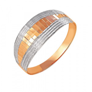 Кольцо без камней из красного золота 585