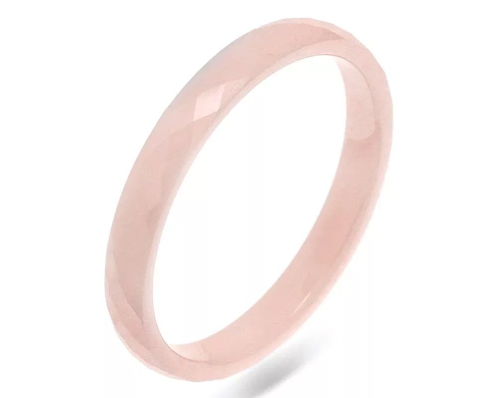 Кольцо из розовой керамики 643543