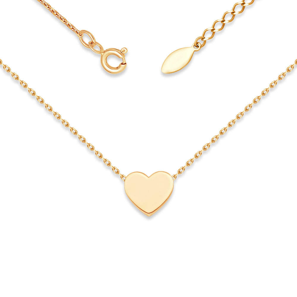 Колье Сердце из серебра 925 с золочением 16000213490