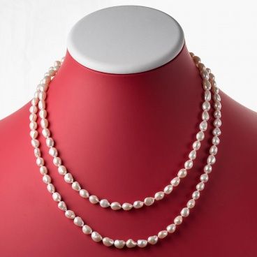 Бусы из белого жемчуга 800500600000.150