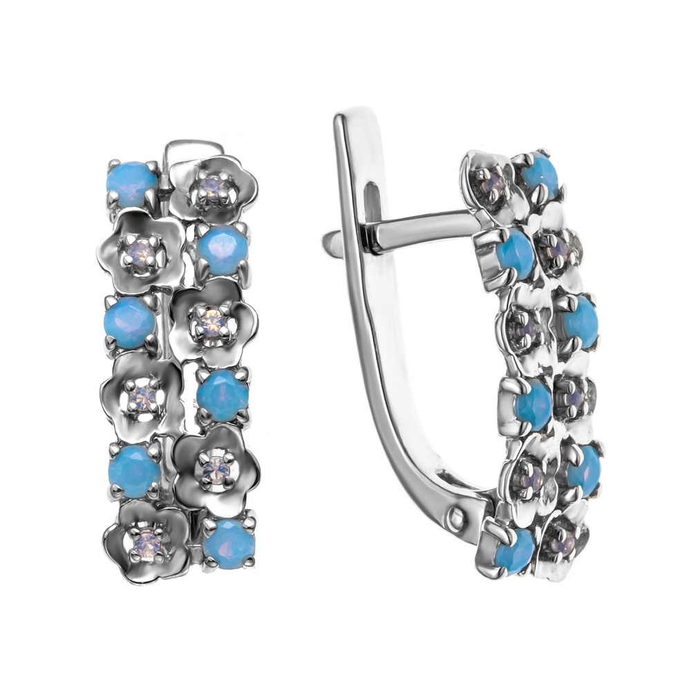 121-1496-nT-R Серьги Серебро925