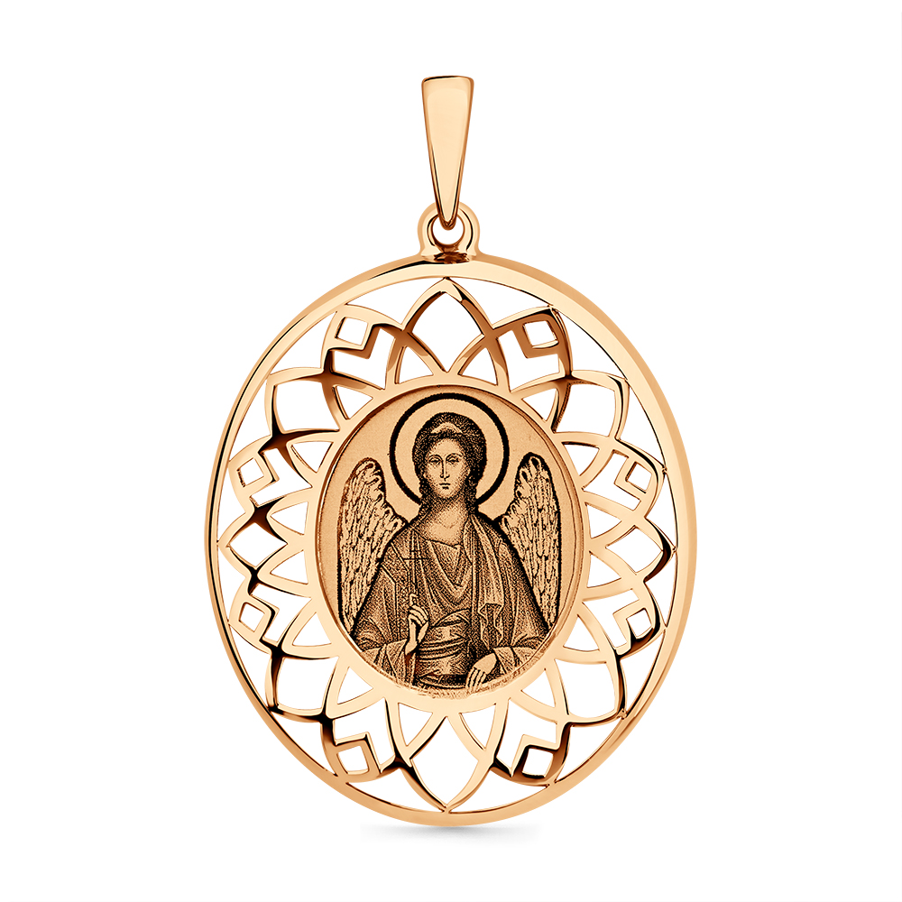 Икона нательная Ангел-Хранитель из красного золота 585 010-0242-3000-010