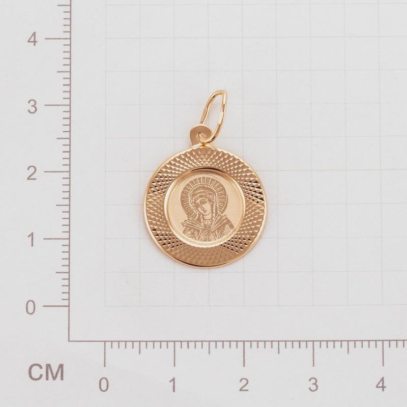 Икона нательная Божией Матери Семистрельной из красного золота 585 КрМС