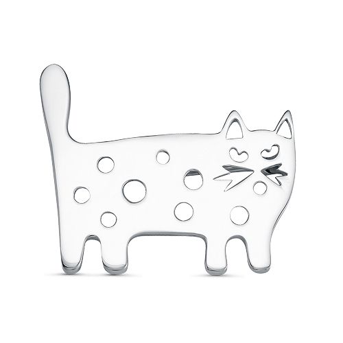 Брошь Кот из серебра 925 с родированием 4000-3018