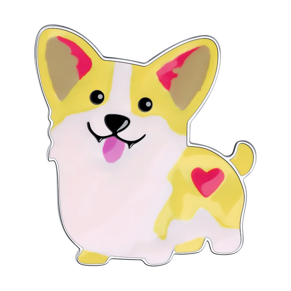 Брошь с эмалью из серебра 925 с родированием 94040187                 