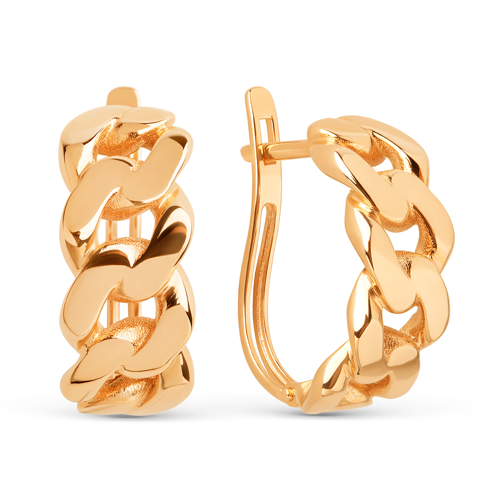 Серьги Цепи из красного золота 585 902082-1000