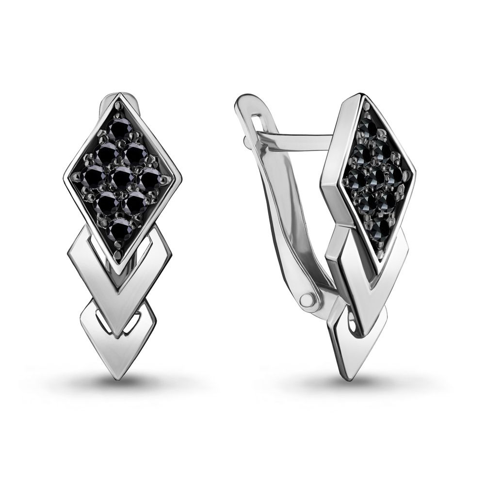 46964Ч Серьги Серебро925