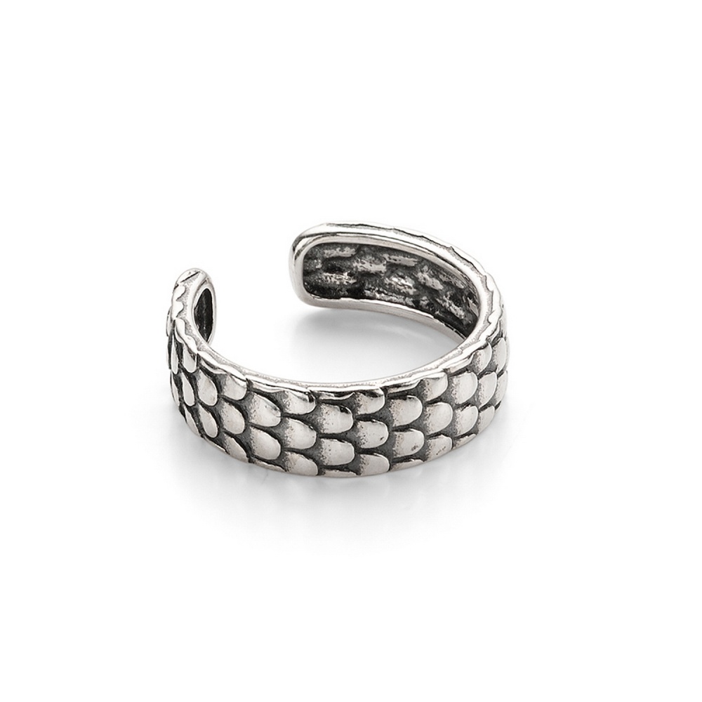 Серьга-кафф одиночная из серебра 925 с чернением С-5070/1о