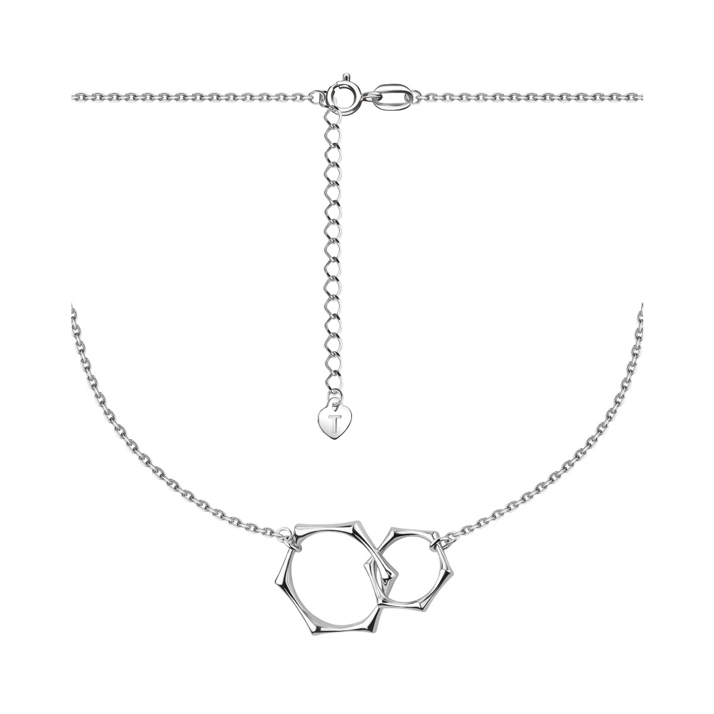 Колье из серебра 925 с родированием 33-72-0000-15631