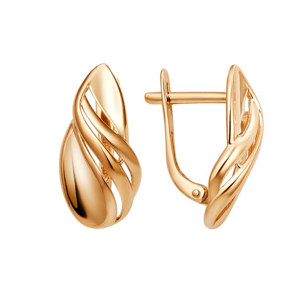 Серьги из красного золота 585
