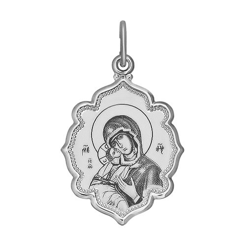 Икона Божией Матери Казанской из серебра 925